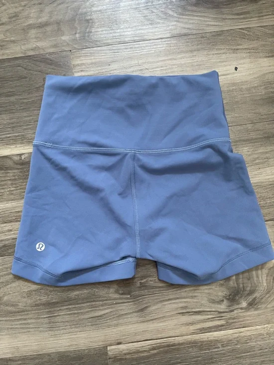 lululemon athletica High-Rise Wunder Train Shorts in Dusty Blue - Picture 2 of 2